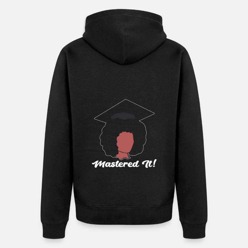 Master Studium Abschlussfeier - Unisex Premium Bio Zip Hoodie - Schwarz