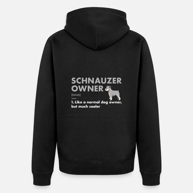 Définition du propriétaire Schnauzer - Veste à capuche bio Premium Unisexe - noir