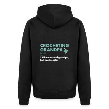 Crocheteur Grand-père Définition Crochet - Veste à capuche bio Premium Unisexe - noir - Dos - Nico (187cm)
