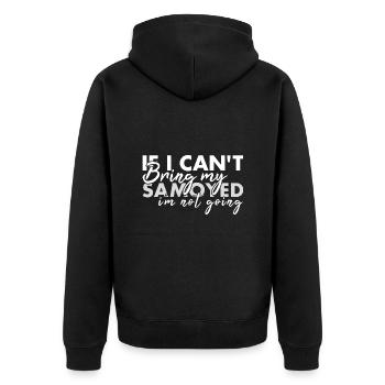 Amenez mon Samoyède, je n’y vais pas - Veste à capuche bio Premium Unisexe - noir - Dos - Nico (187cm)