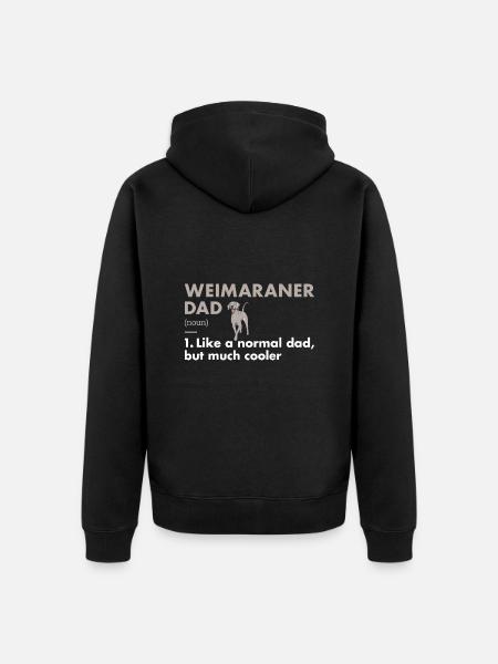 Weimaraner Dad Definition - Unisex Premium Organic Zip Hoodie - black