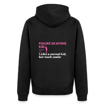 Sport Kid Figure Skating - Unisex Premium Bio Zip Hoodie - Schwarz - Hinten - Nico (187cm)