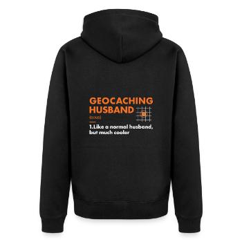 Geocacher Mari Définition Géocaching - Veste à capuche bio Premium Unisexe - noir - Dos - Nico (187cm)