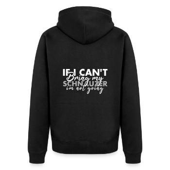 Apportez mon schnauzer je ne vais pas - Veste à capuche bio Premium Unisexe - noir - Dos - Nico (187cm)