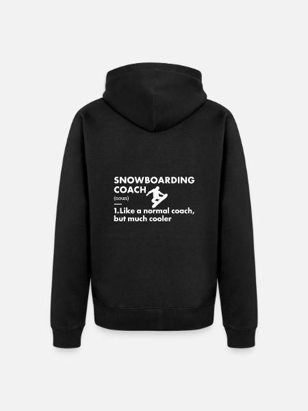 Sport Coach Snowboarding - Unisex Premium Organic Zip Hoodie - black