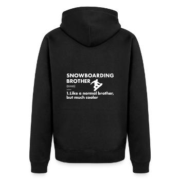 Sport Brother Snowboarding - Unisex Premium Bio Zip Hoodie - Schwarz - Hinten - Nico (187cm)