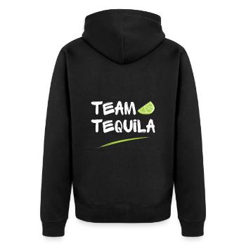 Team Tequila Lime Salt Party JGA Humour pour la fête des pères - Veste à capuche bio Premium Unisexe - noir - Dos - Nico (187cm)