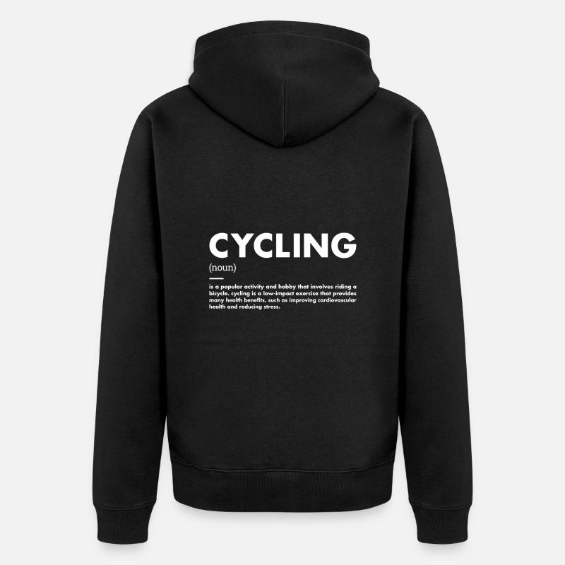 Sport Définition Cyclisme - Veste à capuche bio Premium Unisexe - noir