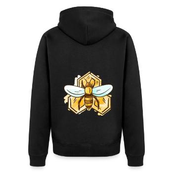 Abeilles Apiculteurs Abeilles Abeilles Amateurs de miel Amateurs de miel Amateurs de miel - Veste à capuche bio Premium Unisexe - noir - Dos - Nico (187cm)