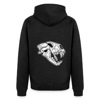 Skull Skeleton Skull Horror Cadeau d’Halloween - Veste à capuche bio Premium Unisexe - noir - Dos - Nico (187cm)