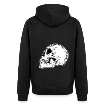 Skull Skeleton Skull Horror Cadeau d’Halloween - Veste à capuche bio Premium Unisexe - noir - Dos - Nico (187cm)