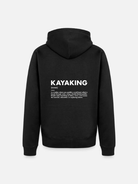 Kayaker Definition Kayaking - Unisex Premium Organic Zip Hoodie - black