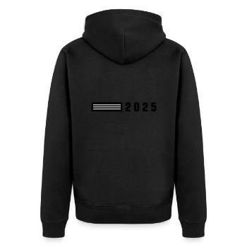 2025 Element - Unisex Premium Organic Zip Hoodie - black - Back - Nico (187cm)