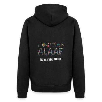 Alaaf est tout ce dont vous avez besoin Lundi gras du carnaval de Cologne - Veste à capuche bio Premium Unisexe - noir - Dos - Nico (187cm)