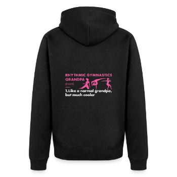 Gymnast Grandpa Definition Rhythmic Gymnastics - Unisex Premium Bio Zip Hoodie - Schwarz - Hinten - Nico (187cm)