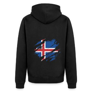Garçons d’Islande - Veste à capuche bio Premium Unisexe - noir - Dos - Nico (187cm)