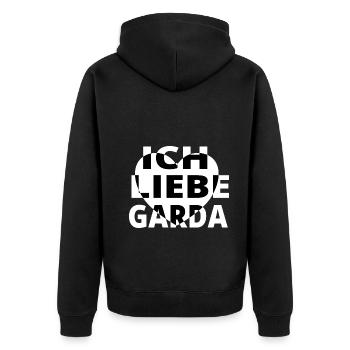 Gardasee Urlaub T-shirt Limone Geschenkidee Sommer - Unisex Premium Bio Zip Hoodie - Schwarz - Hinten - Nico (187cm)