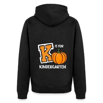 K ist für Kindergarten Vorschullehrer Geschenke - Unisex Premium Bio Zip Hoodie - Schwarz - Hinten - Nico (187cm)