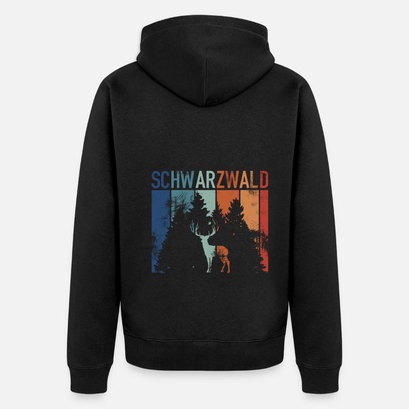Schwarzwald - Unisex Premium Bio Zip Hoodie - Schwarz