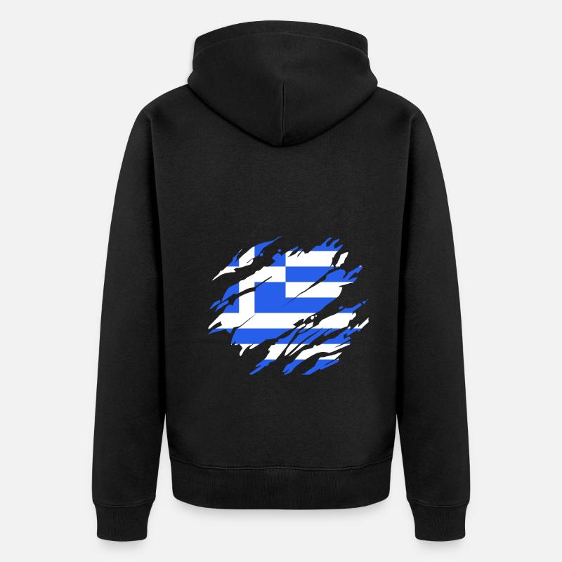 Grèce - Veste à capuche bio Premium Unisexe - noir