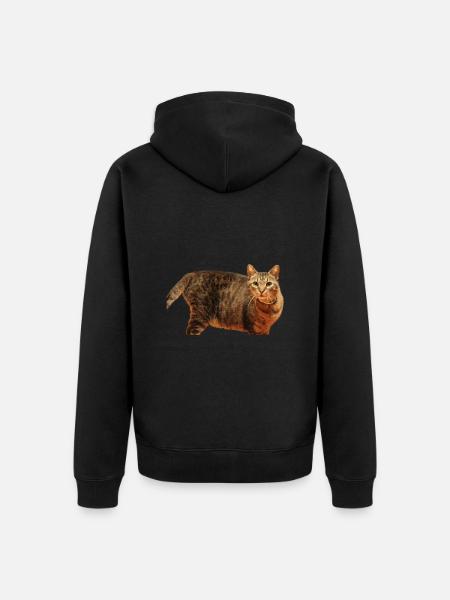 Cat Kitten - Unisex Premium Organic Zip Hoodie - black