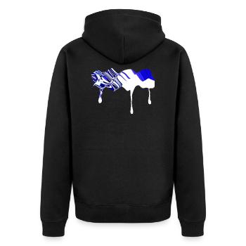 symbole de ligne - Veste à capuche bio Premium Unisexe - noir - Dos - Nico (187cm)