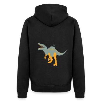 Spinonyx dinosaure Dino enfants T-Shirt Drôle - Veste à capuche bio Premium Unisexe - noir - Dos - Nico (187cm)