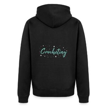 Crochet Crochet - Veste à capuche bio Premium Unisexe - noir - Dos - Nico (187cm)