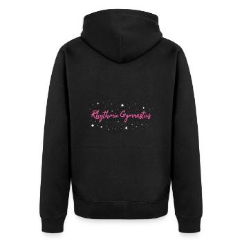 Gymnast Rhythmic Gymnastics - Unisex Premium Bio Zip Hoodie - Schwarz - Hinten - Nico (187cm)