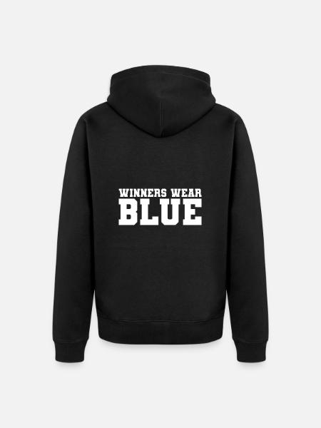 Winners Wear Blue Tank - Unisex Premium Organic Zip Hoodie - black