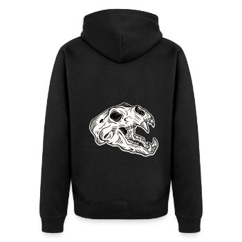 Skull Skeleton Skull Horror Cadeau d’Halloween - Veste à capuche bio Premium Unisexe - noir - Dos - Nico (187cm)