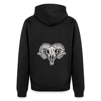 Skull Skeleton Skull Horror Cadeau d’Halloween - Veste à capuche bio Premium Unisexe - noir - Dos - Nico (187cm)