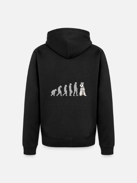 Evolution Schnauzer - Unisex Premium Organic Zip Hoodie - black