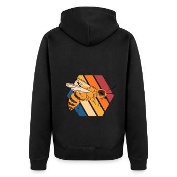 Abeilles Apiculteurs Abeilles Abeilles Amateurs de miel Amateurs de miel Amateurs de miel - Veste à capuche bio Premium Unisexe - noir - Dos - Nico (187cm)