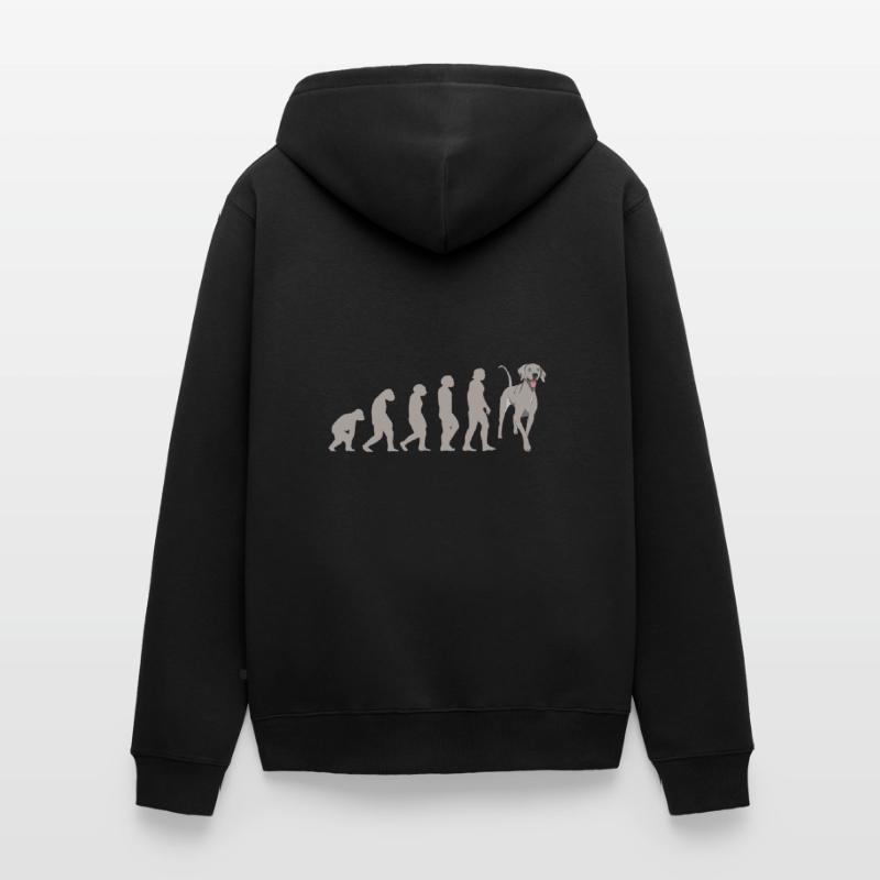 Braque de Weimar Evolution Veste à capuche bio Premium Unisexe