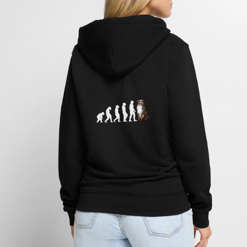 Évolution du chien Aussie Veste à capuche bio Premium Unisexe