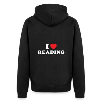 Lecteur J’aime lire - Veste à capuche bio Premium Unisexe - noir - Dos - Nico (187cm)