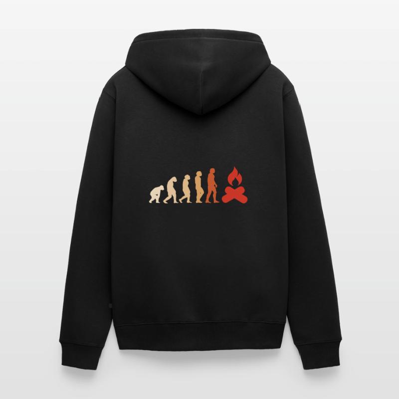 Camper Evolution Camping Unisex Premium Bio Zip Hoodie