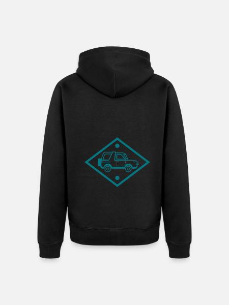 Auto - Oldtimer - Nostalgisch Fahrzeug - Unisex Premium Bio Zip Hoodie - Schwarz