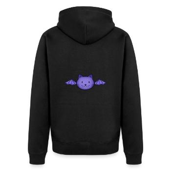 Chat chauve-souris - Veste à capuche bio Premium Unisexe - noir - Dos - Nico (187cm)