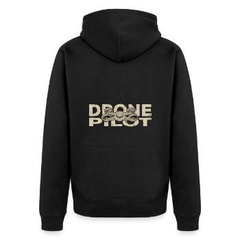 Drone Drone Drone Quadricoptère Anniversaire - Veste à capuche bio Premium Unisexe - noir - Dos - Nico (187cm)