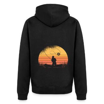 Lustige Bitcoin Krypto Blockchain Btc Spaß Liebhab - Unisex Premium Bio Zip Hoodie - Schwarz - Hinten - Nico (187cm)