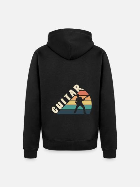 Guitariste - Veste à capuche bio Premium Unisexe - noir