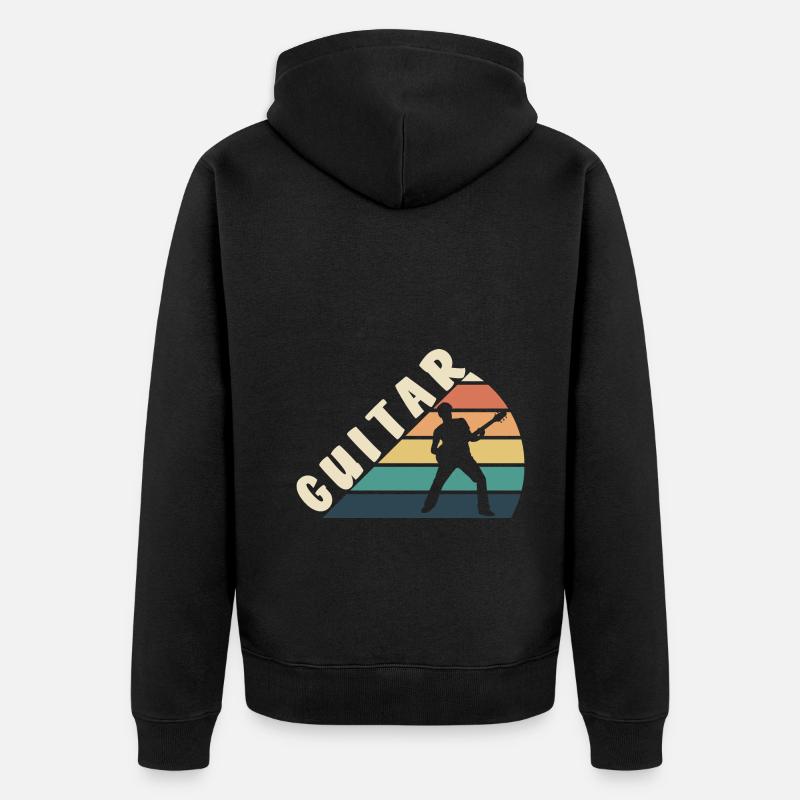 Guitariste - Veste à capuche bio Premium Unisexe - noir