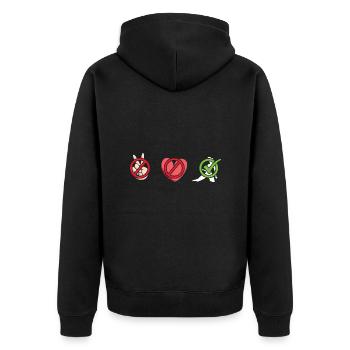 Gymnast Peace Love Rhythmic Gymnastics - Unisex Premium Bio Zip Hoodie - Schwarz - Hinten - Nico (187cm)