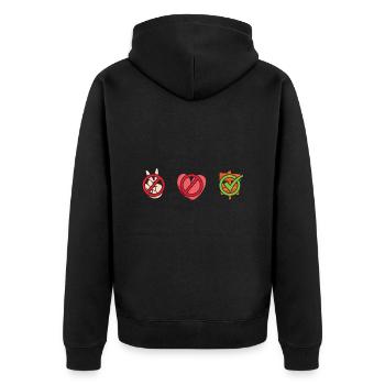 Menuisier Paix Amour Travail du bois - Veste à capuche bio Premium Unisexe - noir - Dos - Nico (187cm)