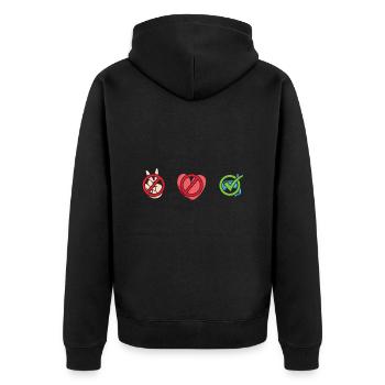 Snorkeler Peace Love Snorkeling - Unisex Premium Bio Zip Hoodie - Schwarz - Hinten - Nico (187cm)