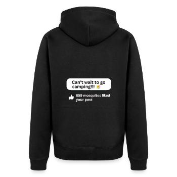 Camping Camper Mosquito Like Thumbs Up Funny Fun - Veste à capuche bio Premium Unisexe - noir - Dos - Nico (187cm)