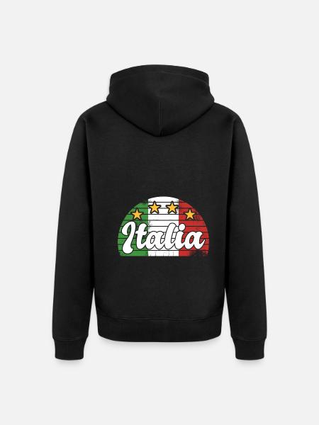 summer italia - Unisex Premium Organic Zip Hoodie - black
