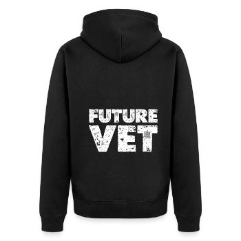 Future Veterinarian Veterinarian Tierliebha - Unisex Premium Organic Zip Hoodie - black - Back - Nico (187cm)